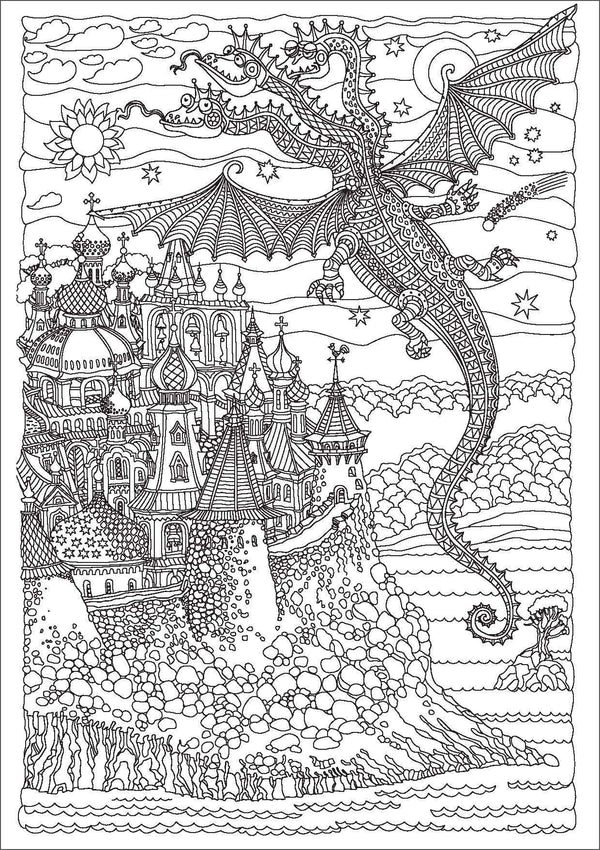 Mindful Colouring - Dragon Tales
