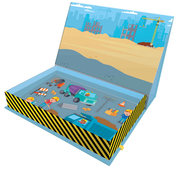 Trucks & Diggers - Book & Magnetic Play Set