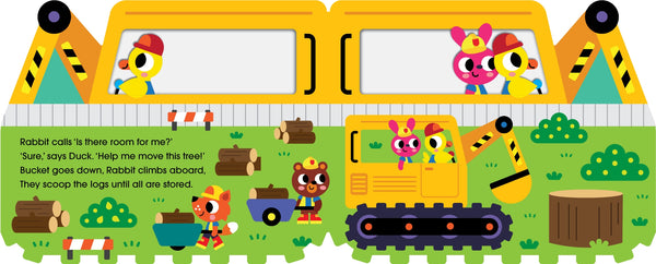 Mini Me - Shaped Board Book - Digger's Busy Day