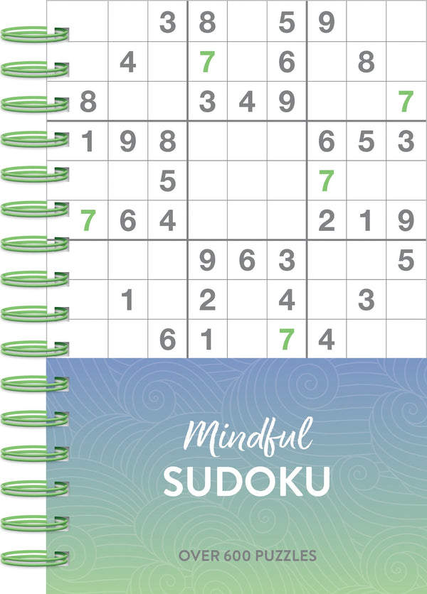 Mindful 600 Puzzles - Sudoku - Green Ombre