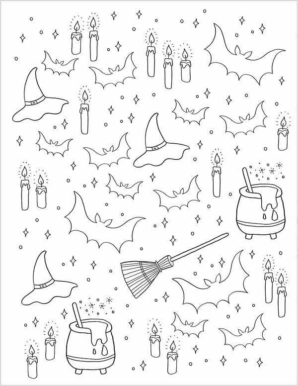 Gem Sticker Colouring Book - Trick or Treat
