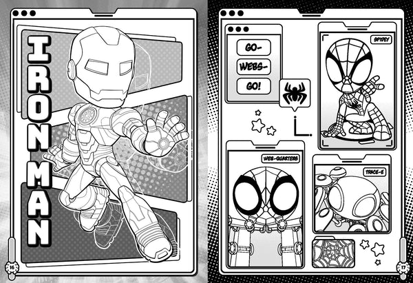 Spidey and His Amazing Friends - 32pp Colouring Book - Glow Webs Glow