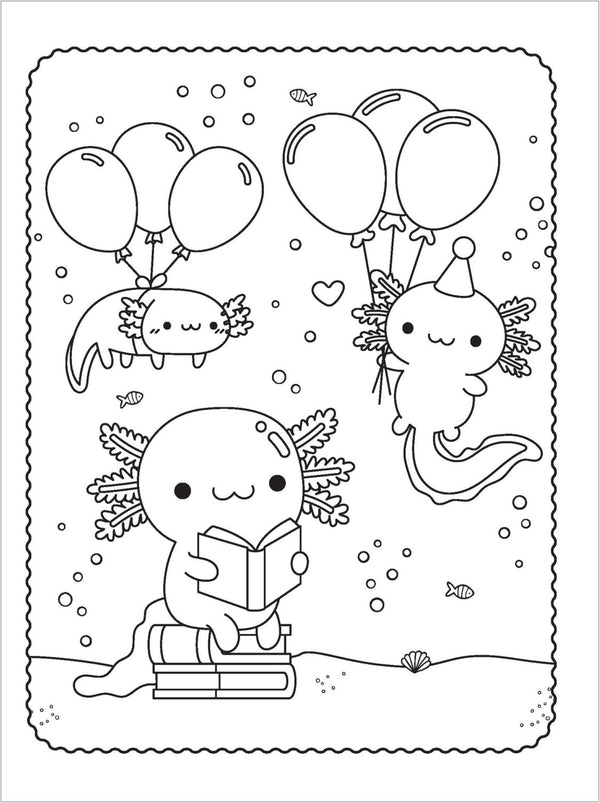 Gem Art Colouring Book - Axolotl