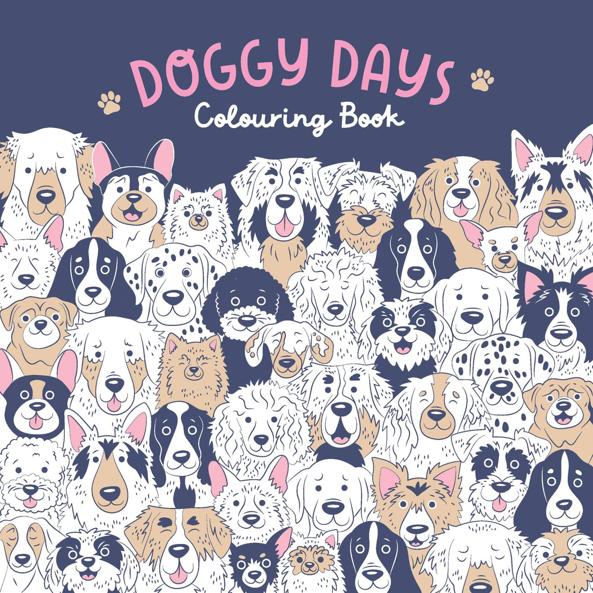 Adult Colouring Book - Doggy Days