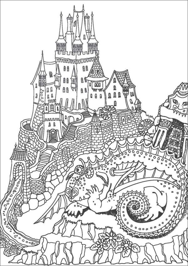 Mindful Colouring - Dragon Tales