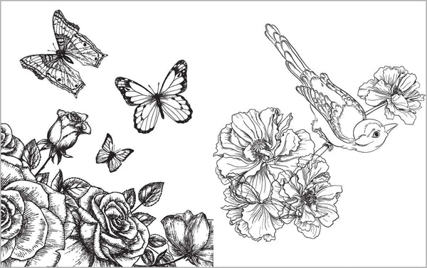Colour Vibes - Adult Colouring Book - Nature