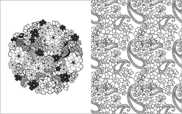 Colour Vibes - Adult Colouring Book - Botanical