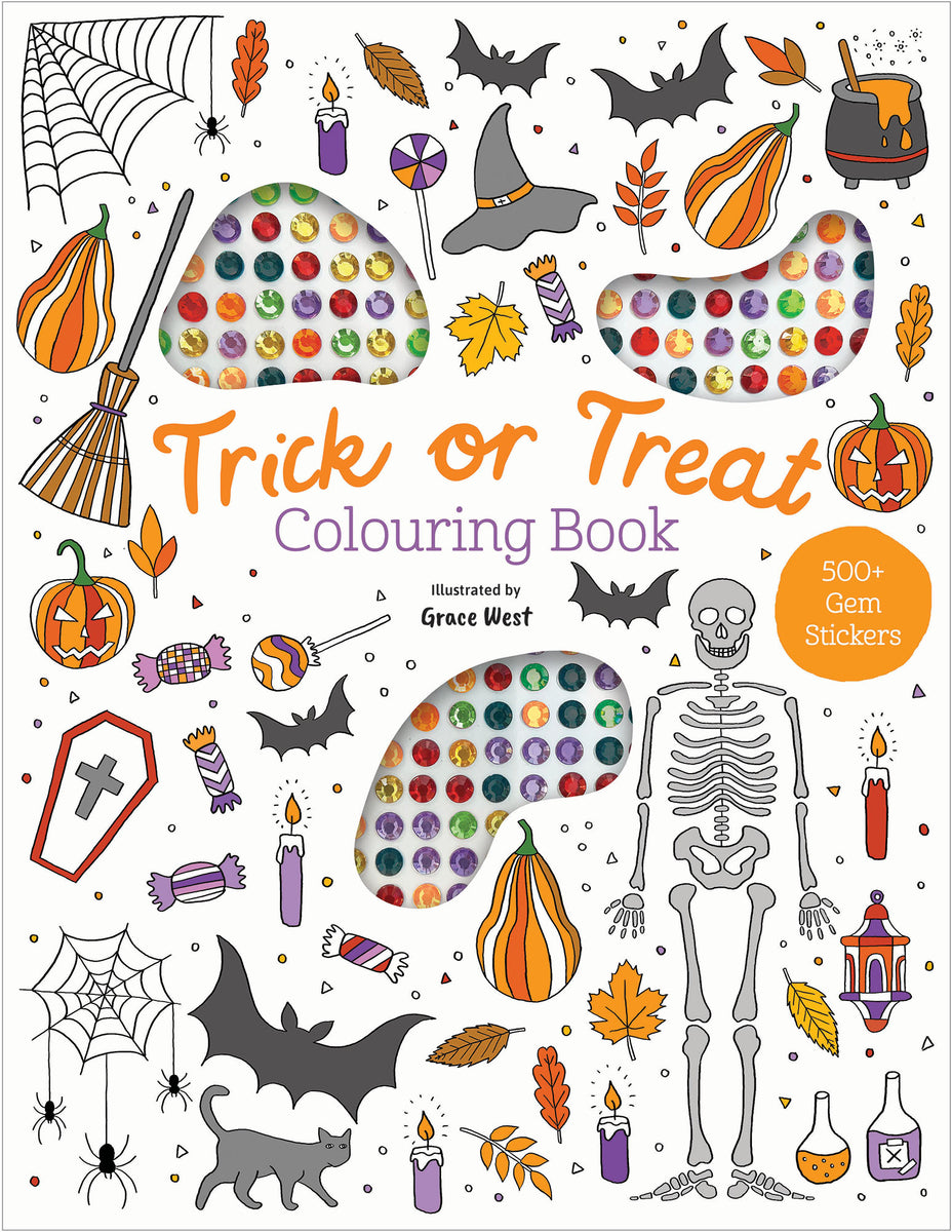 Gem Sticker Colouring Book - Trick or Treat