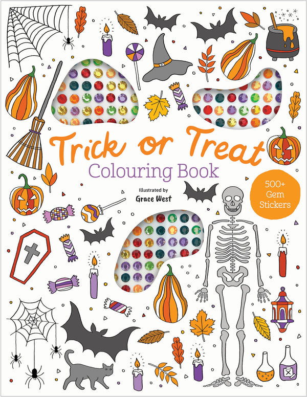 Gem Sticker Colouring Book - Trick or Treat