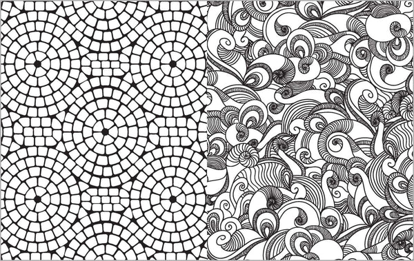 Colour Vibes - Adult Colouring Book - Patterns