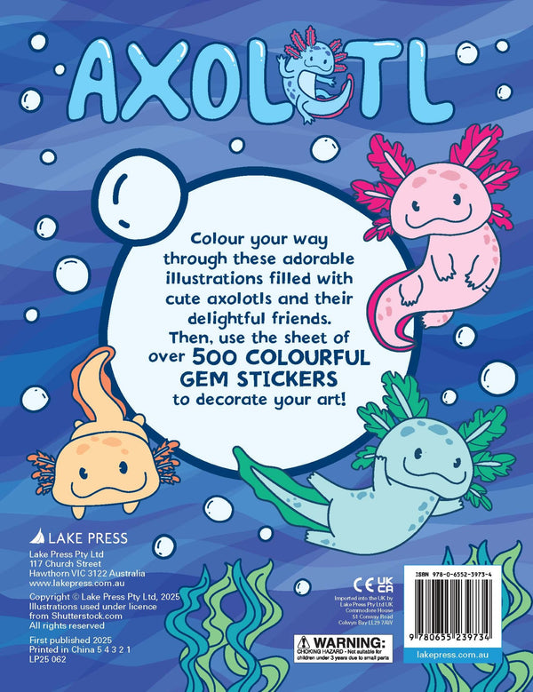 Gem Art Colouring Book - Axolotl