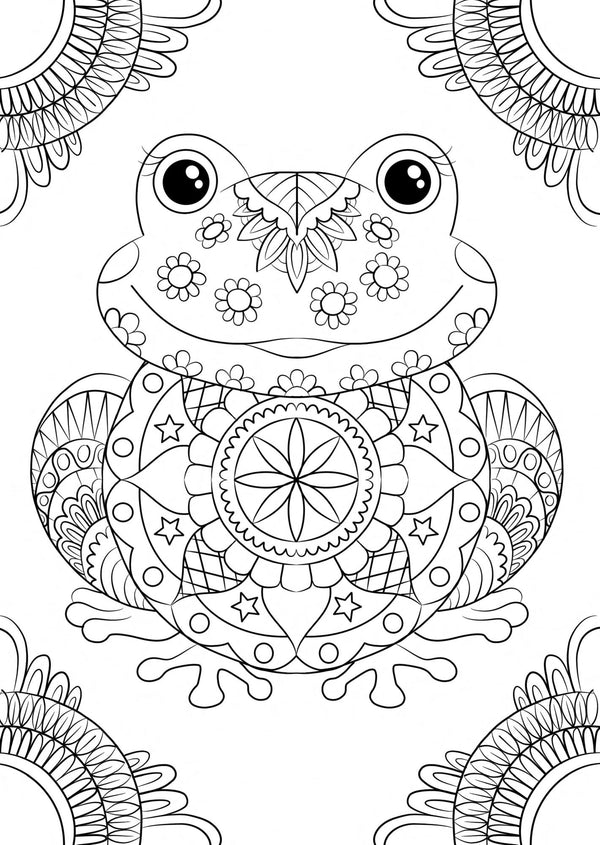 Zen Zoo - Mindful Poster Art - Mindful Colouring