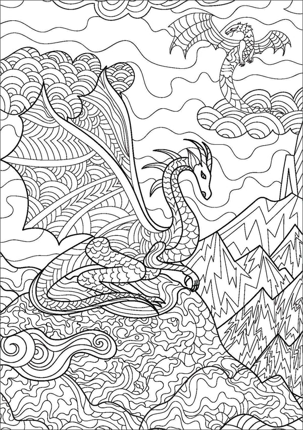 Mindful Colouring - Dragon Tales