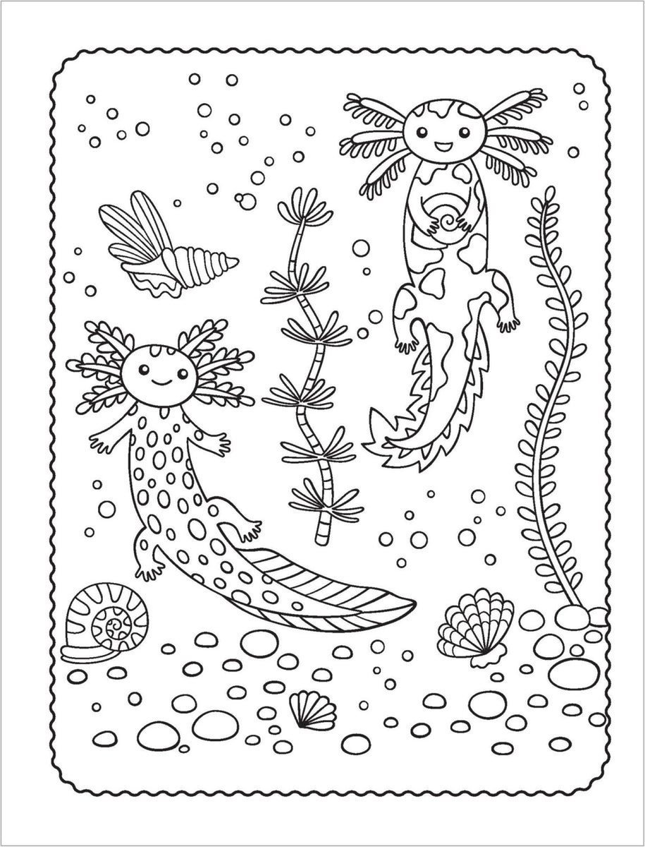 Gem Art Colouring Book - Axolotl – Lake Press
