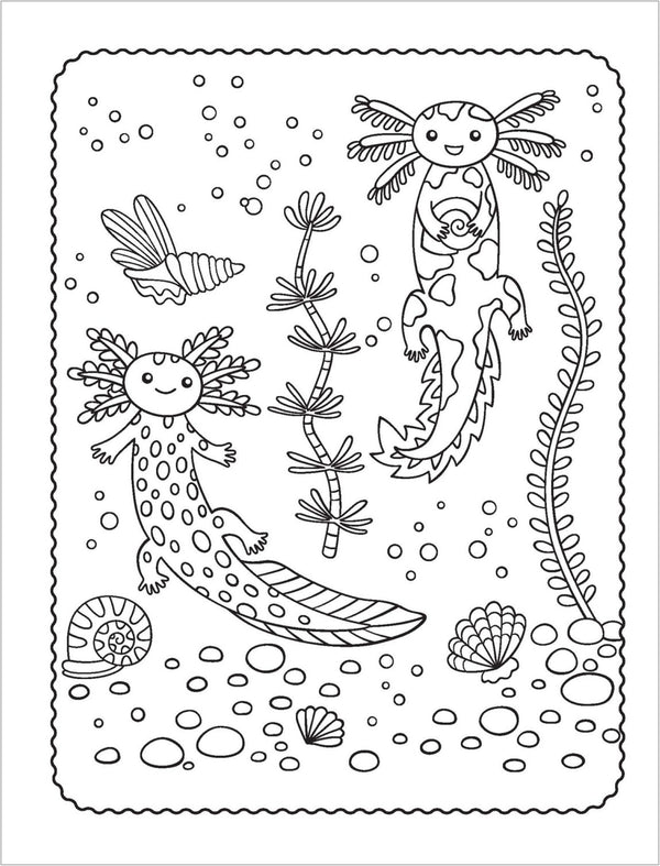 Gem Art Colouring Book - Axolotl