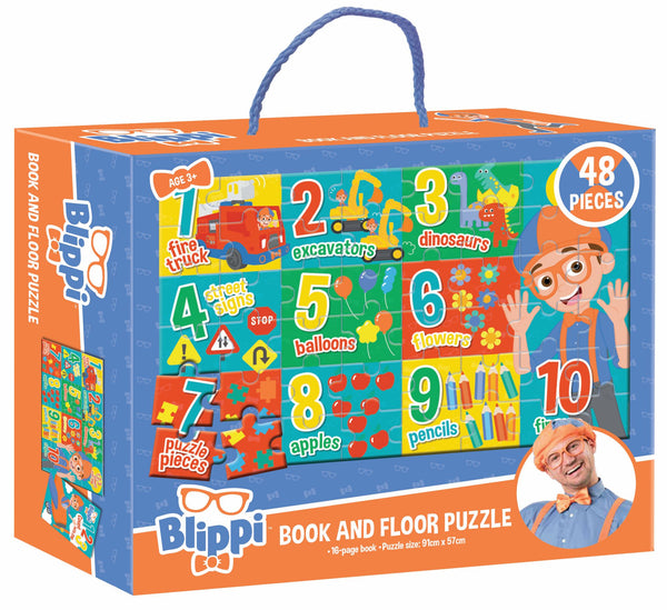 Blippi - Book and Floor Puzzle