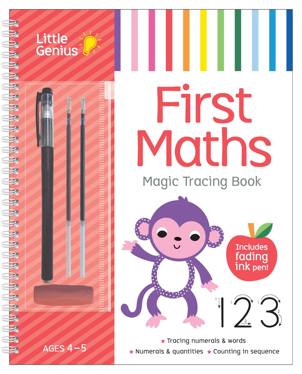 Little Genius Vol. 2 - Fading Ink Magic Tracing Book - First Maths