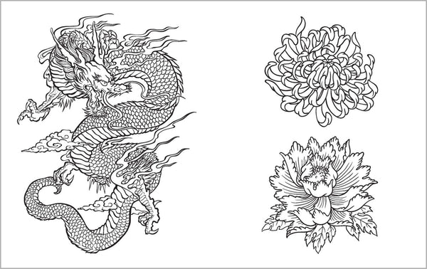 Colour Vibes - Adult Colouring Book - Tattoos