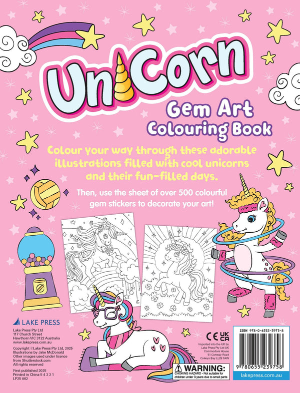 Gem Art Colouring Book - Unicorn