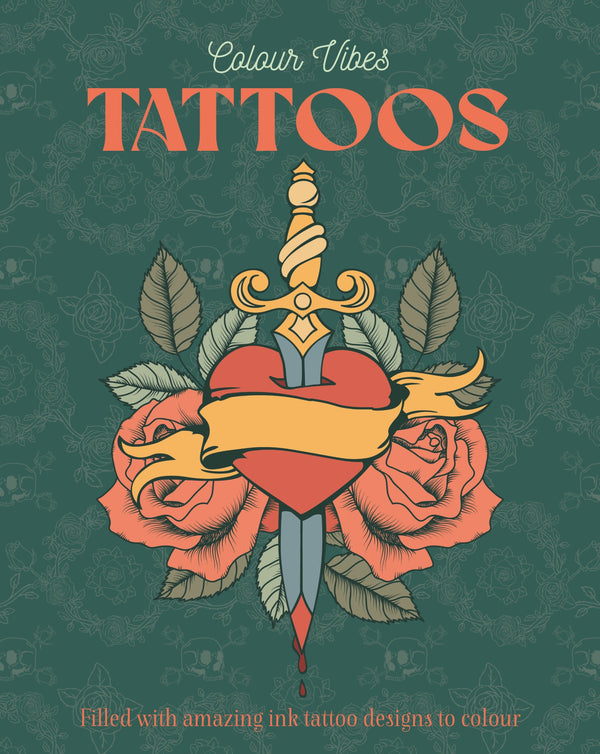 Colour Vibes - Adult Colouring Book - Tattoos