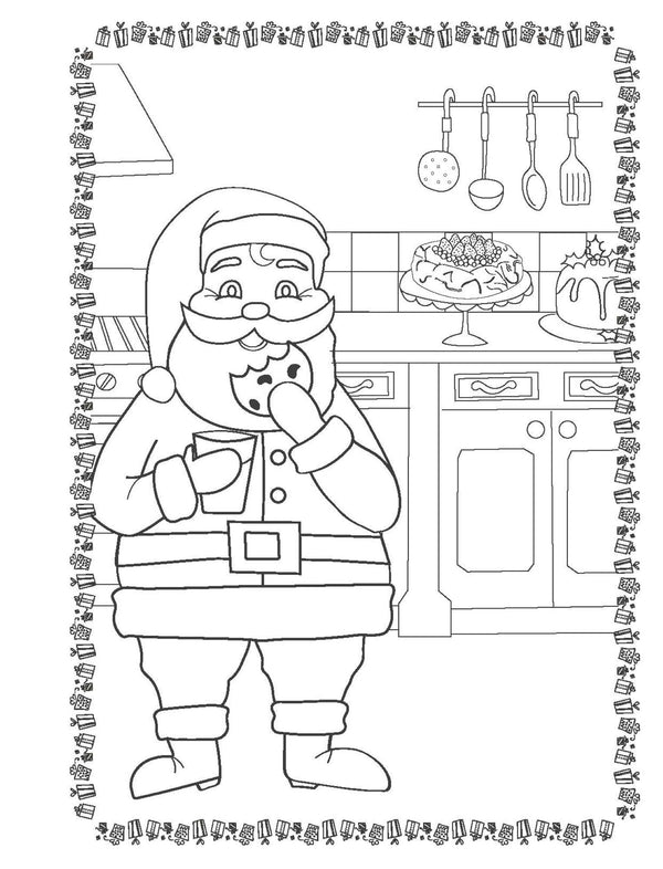 Santa Comes to Australia Paint with Glitter