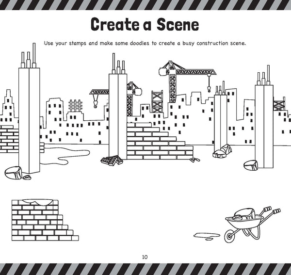 Stamp & Doodle - Trucks & Diggers