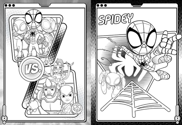 Spidey and His Amazing Friends - 32pp Colouring Book - Glow Webs Glow