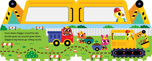 Mini Me - Shaped Board Book - Digger's Busy Day