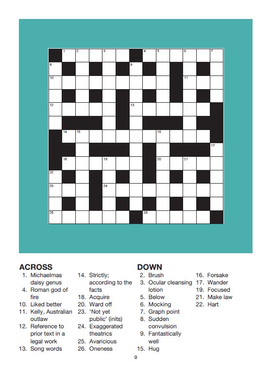 Colour Block  Puzzle Crossword (Turquoise)