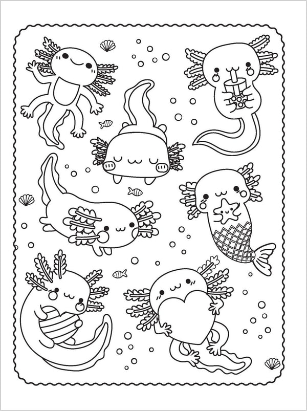 Gem Art Colouring Book - Axolotl