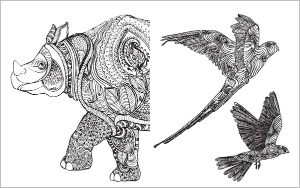 Colour Vibes - Adult Colouring Book - Nature