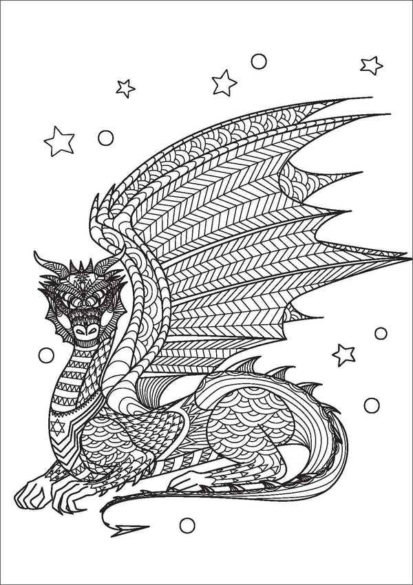 Mindful Colouring - Dragon Tales