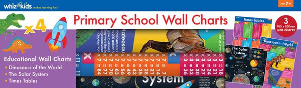 Whiz Kids 3 Pack Wall Charts - Primary School