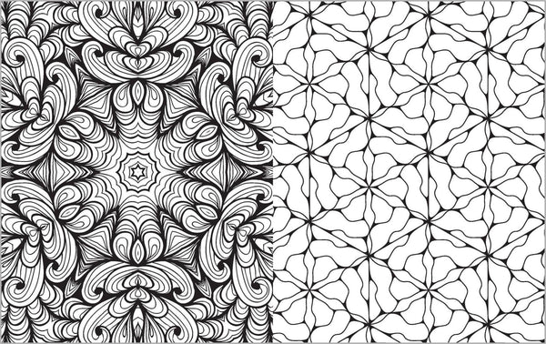 Colour Vibes - Adult Colouring Book - Patterns