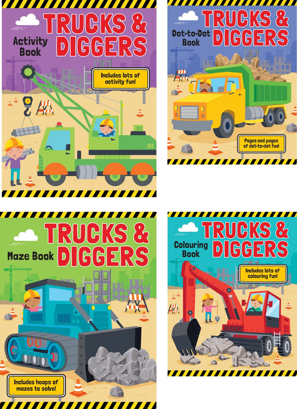 Bubble Sticker Activity Case - Trucks & Diggers