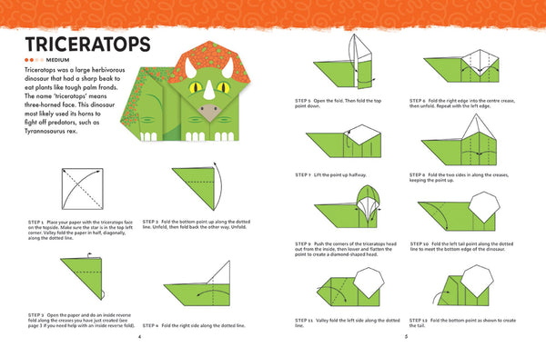 Origami Activity Book - Dinosaurs