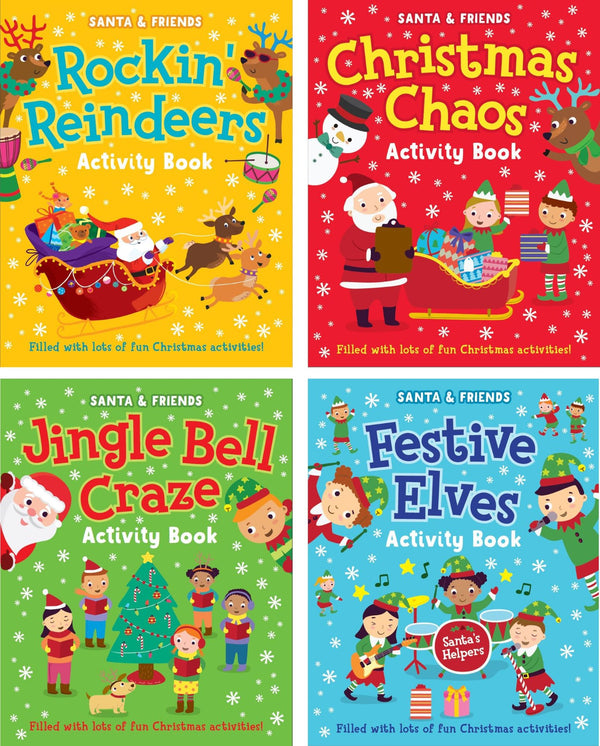 Bubble Sticker Activity Case - Santa & Friends