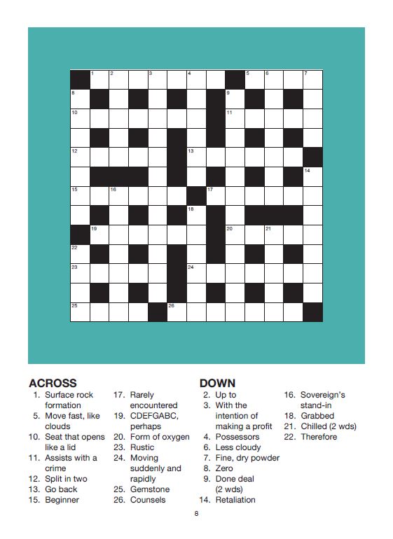 Colour Block  Puzzle Crossword (Turquoise)
