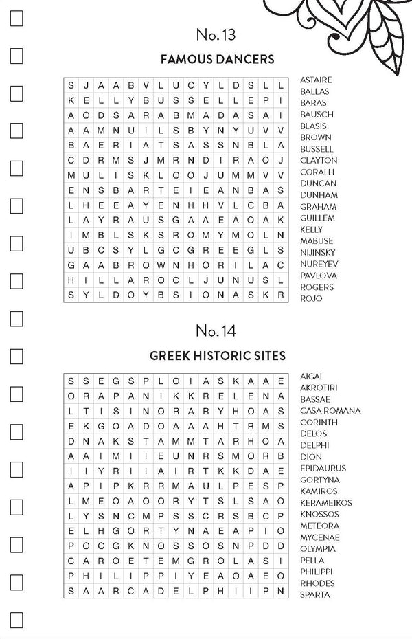 Mindful 600 Puzzles - Word Search - Pastel Pink
