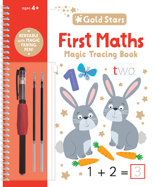 Gold Stars Vol. 3 - Fading Ink Magic Tracing Book - First Maths
