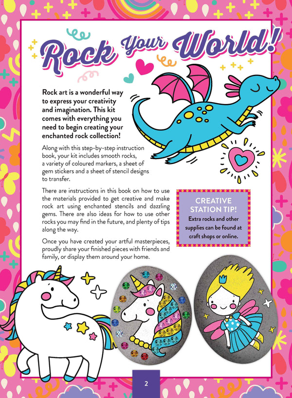 Book & Kit - Creative Station - Enchanted Rock Art
