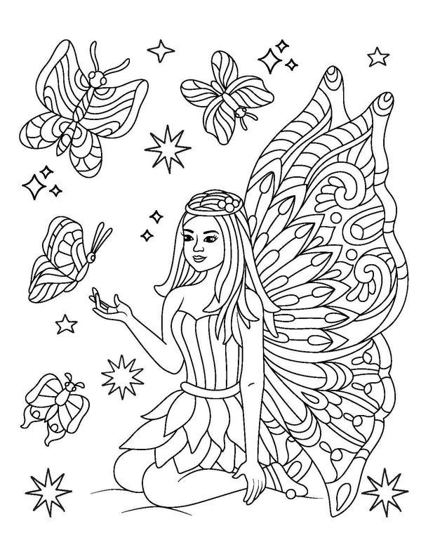 Gem Sticker Colouring Book - Fairyland Friends