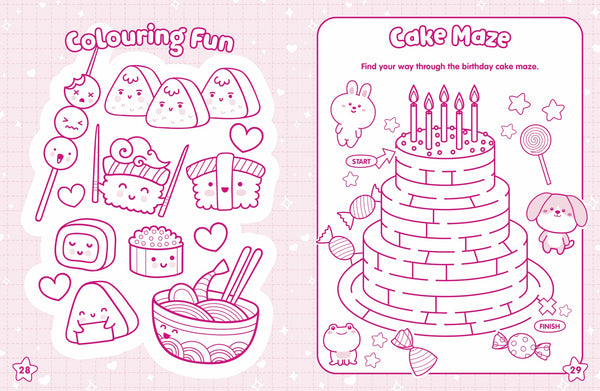 Metallic Bubble Sticker Activity Book - Kawaii