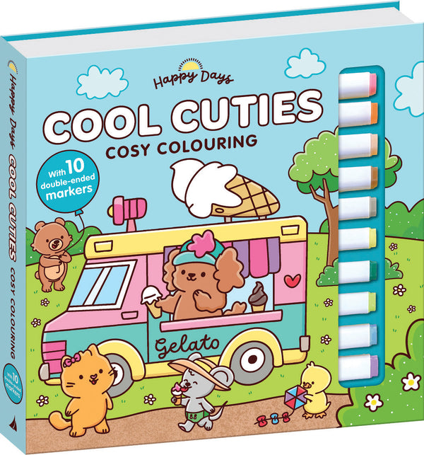 Happy Days - Deluxe Cosy Colouring Folder - Cool Cuties