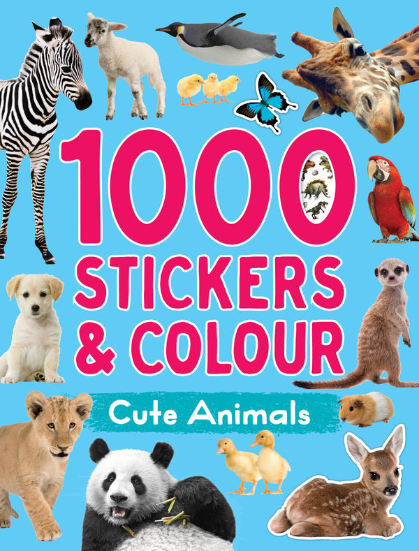 1000 Stickers & Colour - Cute Animals