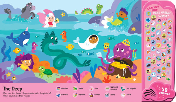 Look and Find - 50-Button Mega Sound Book - Unicorns & Mythical Creatures