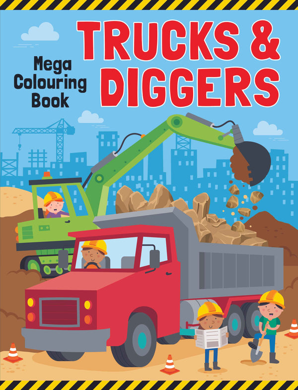 Trucks & Diggers - Mega Colouring Book