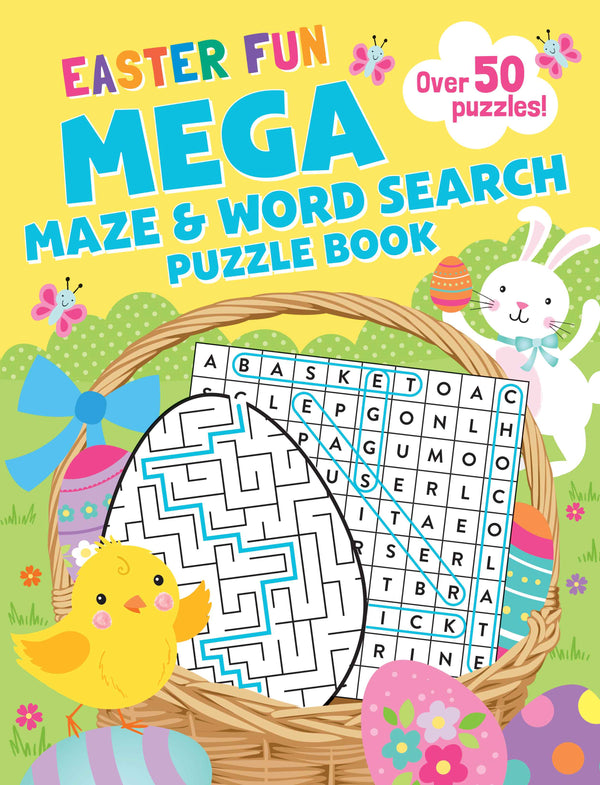 Mega Colouring Book - Easter Mega Maze and Word Search