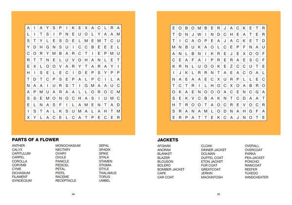 Colour Block Puzzle - Wordsearch (Orange)