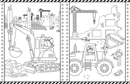 Trucks & Diggers - Mega Colouring Book